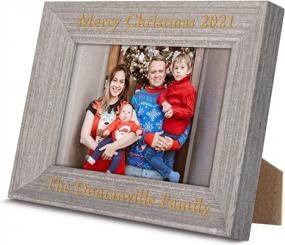 img 1 attached to Personalized 4X6 Photo Frame For My First Christmas, New Baby Or Grandma Gift - Customizable 5X7 Wall Decor Frame For Christmas Family Pictures