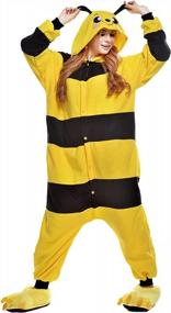 img 1 attached to Get Cozy And Cuddly With NEWCOSPLAY Animal Onesie Plush Pajamas - Perfect For Cosplay Or Lounging!