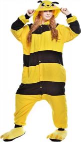 img 4 attached to Get Cozy And Cuddly With NEWCOSPLAY Animal Onesie Plush Pajamas - Perfect For Cosplay Or Lounging!