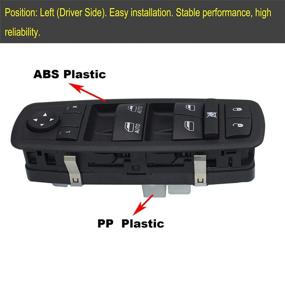 img 1 attached to 🔌 2011-2014 Jeep Grand Cherokee Dodge Durango Driver Door Master Power Window Switch - Compatible Replacement for OE # 68086693AC 68086693AD, Double Auto 11 PINS - Ensure to Verify OE Number and Plug PINS