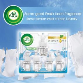 img 3 attached to 🏞️ Air Wick Plug-in Scented Oil Kit (Warmer + 1 Refill), Fresh Linen, Familiar Fresh Laundry Scent, Updated Packaging, May Vary, Essential Oils, Air Freshener