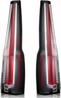 2007-2014 cadillac escalade esv led tail light assembly - black housing, red/clear lens by lsailon logo