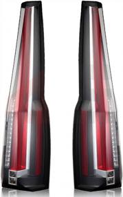 img 4 attached to Cadillac Escalade ESV 2007-2014, светодиодный задний фонарь в сборе — черный корпус, красная/прозрачная линза от LSAILON