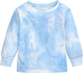 img 3 attached to 👧 Active Girls' Clothing: Blue & White Sweatsuit Outfits with Tracksuit Sweatpants