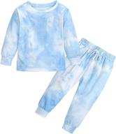 👧 active girls' clothing: blue & white sweatsuit outfits with tracksuit sweatpants логотип