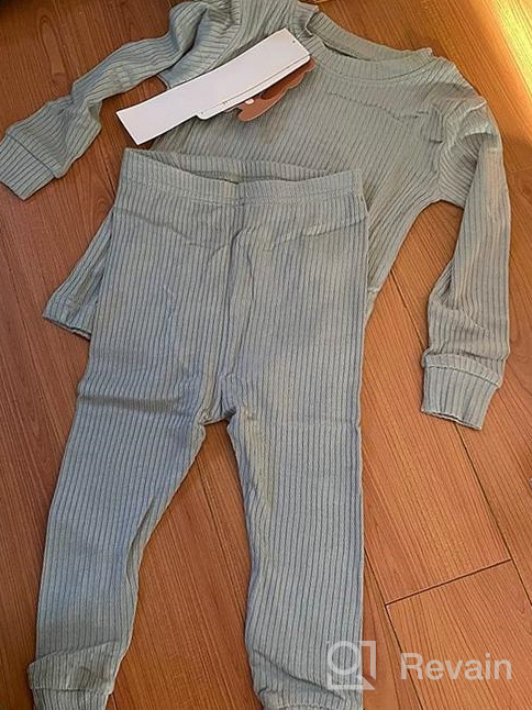 img 1 attached to VAENAIT BABY Kids' Soft and Comfy Modal Tencel Sleepwear Set for Boys and Girls - 12M-12Y, Shirring Solid Pajamas review by Eric Currie