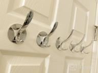 img 1 attached to Stainless Steel Self Adhesive Towel Hooks - Wall Mounted Door Clothes Hook For Bathroom Kitchen, No Screws Damage Free review by Anthony Parker