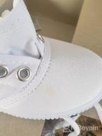 img 1 attached to Je-Gou Unisex White Canvas Lace-up Sneakers for Toddlers and Little Kids review by James Fisher
