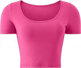 img 4 attached to Stretchy And Slim-Fitting Women'S Workout Crop Tops By KLOTHO