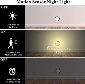 img 3 attached to TBTeek Motion Sensor Light, LED Night Lights For Kids Room, Stick-On Cabinet Night Light, Battery Operated, Bathroom, Parents Room, Hallway, Power Failure Situation,3 Pack
