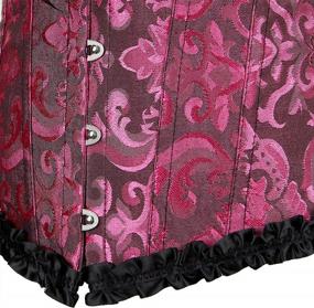 img 1 attached to Цветочный корсет со шнуровкой на спине и бюстье - сексуальное женское белье для женщин больших размеров