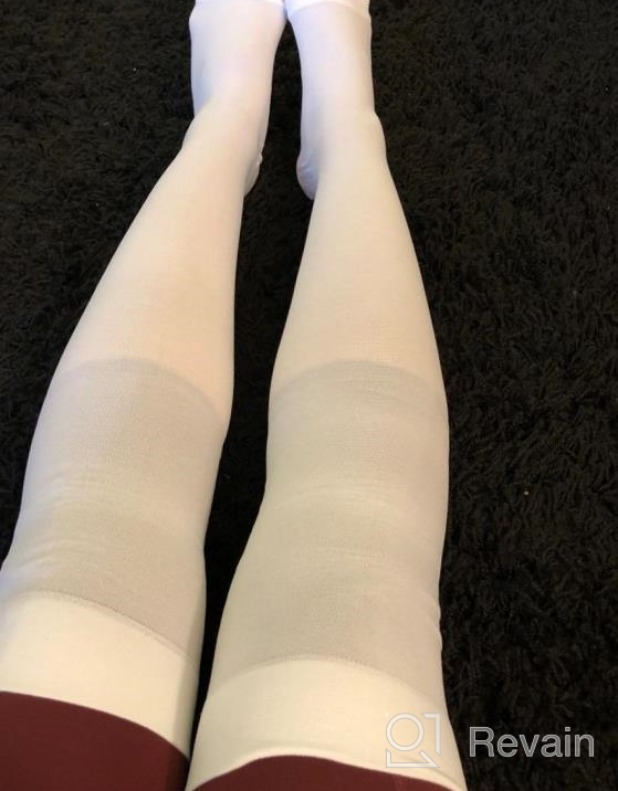 img 1 attached to Medical Grade NuVein Surgical Stockings With 18 MmHg Embolic Recovery Support, Unisex Knee High Fit, Open Toe, White, Medium Size review by Tammy Finucci