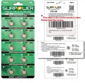 img 3 attached to SURPOWER CR1/3N 3V Lithium Battery 10 Pack - 5-Year Warranty Guaranteed