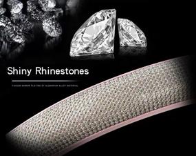img 1 attached to 💎 Dazzle and Glamour: Bling Diamond Leather Steering Wheel Cover for Women and Girls - Enhance Your Drive with Crystal Rhinestones, Universal Fit 15 Inch Car Steering Wheel Cover Accessories