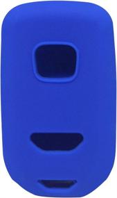 img 2 attached to 🔑 BTSMONE Silicone Full Protective Key Fob Remote Cover Case for 2015-2019 Honda Civic Accord Pilot CR-V - Blue, 5 Buttons Smart Key