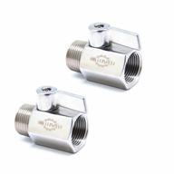 set of 2 stainless steel 304 mini ball valves with npt female and male threads - ideal for industrial use logo