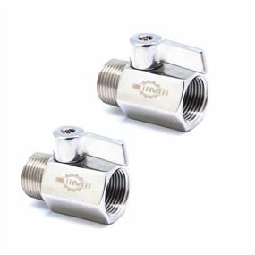 img 4 attached to Set Of 2 Stainless Steel 304 Mini Ball Valves With NPT Female And Male Threads - Ideal For Industrial Use