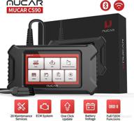 mucar cs90 obd2 scanner: 2022 latest car diagnostic scan tool with 🚗 28 reset functions (immo/oil/epb/sas/srs/tpms/injector/abs bleeding), auto vin, engine system code reader, lifetime free updates logo