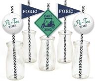 🏌️ enhance your golf-themed party with par-tee time's paper straw decor - 24pcs logo