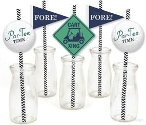 img 4 attached to 🏌️ Enhance Your Golf-Themed Party with Par-Tee Time's Paper Straw Decor - 24pcs