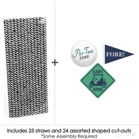 img 2 attached to 🏌️ Enhance Your Golf-Themed Party with Par-Tee Time's Paper Straw Decor - 24pcs