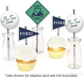 img 1 attached to 🏌️ Enhance Your Golf-Themed Party with Par-Tee Time's Paper Straw Decor - 24pcs