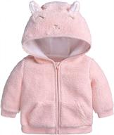 adorable ayiyo baby fleece coat with ears hat - perfect outwear for infants in fall and winter logo