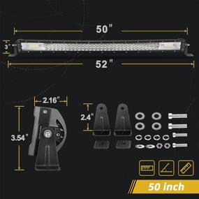 img 3 attached to AUTOSAVER88 50 Inch Curved LED Light Bar Triple Row, 648W 64800LM Off Road No-Foggy Lens Jeep Trucks Boats ATV Car Automotive Lighting