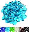 10 lb caribbean blue fire glass rocks for fireplace, pit & lanscaping - onlyfire 1/2-inch high luster reflective cashew logo