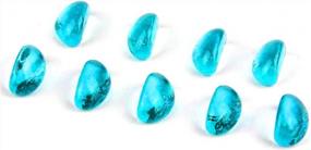 img 1 attached to 10-фунтовые карибские синие огненные стеклянные камни для камина, ямы и ландшафтного дизайна - Onlyfire 1/2-дюймовый блестящий светоотражающий орех кешью