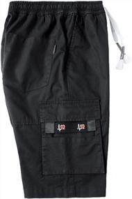 img 2 attached to Women'S Cotton Cargo Shorts: Elastic Waist, Drawstring & Multi-Pockets - Vcansion Casual Fit
