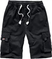 women's cotton cargo shorts: elastic waist, drawstring & multi-pockets - vcansion casual fit логотип