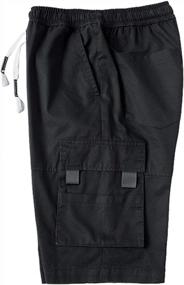 img 1 attached to Women'S Cotton Cargo Shorts: Elastic Waist, Drawstring & Multi-Pockets - Vcansion Casual Fit