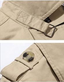 img 3 attached to Men'S Cotton Notched Collar Single Breasted Jacket Trench Coat Slim Fit Office Wear