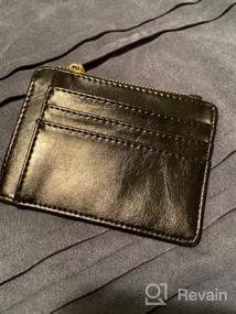 img 6 attached to Woogwin Women'S Slim RFID Credit Card Holder Wallet: Mini Front Pocket & Keychain Coin Purse!