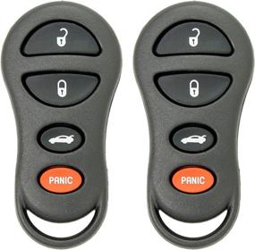 img 4 attached to 🔑 Enhance Your Vehicle's Security with Keyless2Go Replacement 4 Button Remote Car Key Fob – Pack of 2 for GQ43VT17T Compatible Vehicles