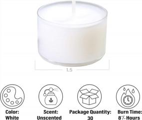 img 2 attached to Long-Lasting Tea Light Candles: CandleNScent 8 Hour Clear Cup Tealights (Set Of 30)
