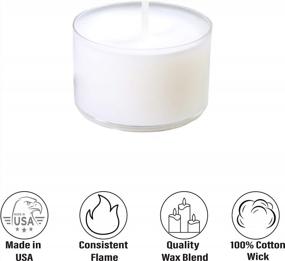 img 3 attached to Long-Lasting Tea Light Candles: CandleNScent 8 Hour Clear Cup Tealights (Set Of 30)