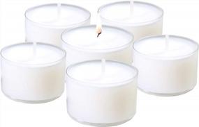 img 4 attached to Long-Lasting Tea Light Candles: CandleNScent 8 Hour Clear Cup Tealights (Set Of 30)
