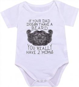 img 4 attached to Newborn Baby Girls Boys Short Sleeve Bodysuit Romper White Outfits Clothes