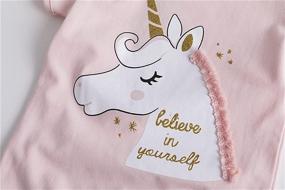 img 2 attached to SEO-Friendly Girls' Clothing: TTYAOVO Cotton Unicorn T-Shirt Printing via Tops, Tees & Blouses