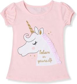 img 4 attached to SEO-Friendly Girls' Clothing: TTYAOVO Cotton Unicorn T-Shirt Printing via Tops, Tees & Blouses