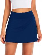 high waisted women's tennis skort with pocket shorts for athletic activities - ideal for golf, running, workouts, and sports activewear логотип
