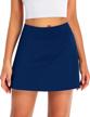 high waisted women's tennis skort with pocket shorts for athletic activities - ideal for golf, running, workouts, and sports activewear logo