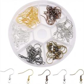 img 4 attached to Create Colorful Earrings With DanLingJewelry'S 60Pc Tibetan Style Iron Earring Hooks