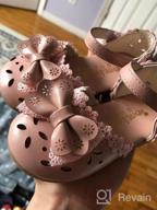 img 1 attached to Adorable Vintage Mary Jane Ballet Flats For Little Girls With Pearl Flowers And Bowknots review by Irma Brown