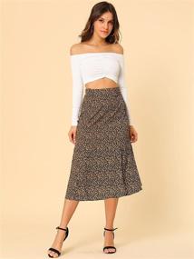 img 2 attached to Stylish and Comfortable Allegra Women's Floral Peasant Elastic Skirts for Trendy Women's Clothing