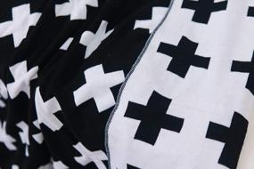 img 1 attached to Stylish Black And White Swiss Cross Pattern Throw Blanket - Perfect For Home, Office Or Anywhere Else