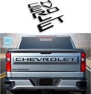 nox lux 3d domed raised urethane chevrolet tailgate letters compatible with 2019 - 2022 silverado models (gloss black) logo