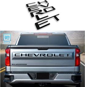 img 3 attached to Nox Lux 3D Domed Raised Urethane Chevrolet Tailgate Letters Compatible With 2019 - 2022 Silverado Models (Gloss Black)